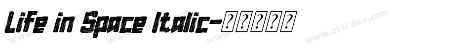 Life in Space Italic字体转换